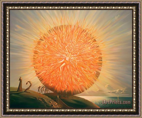 Vladimir Kush Fire Calendar Framed Painting