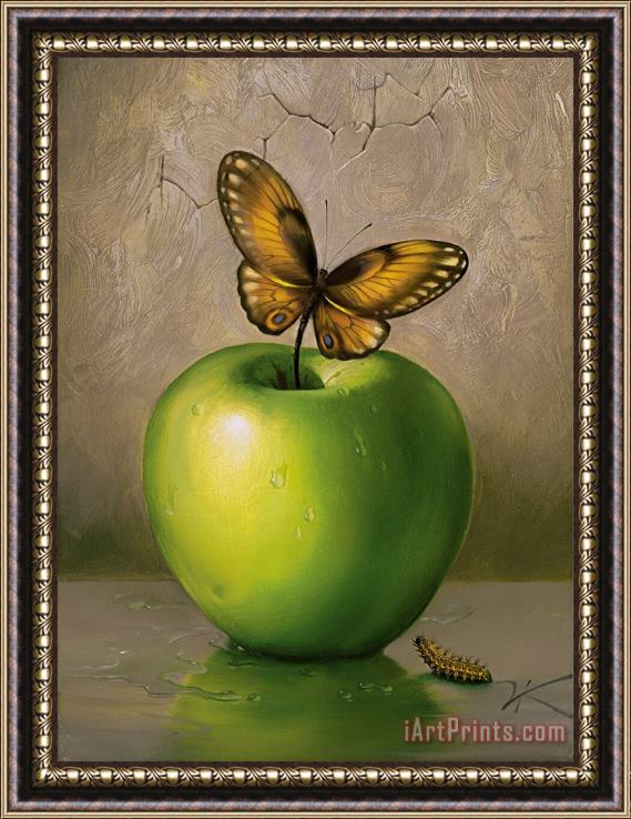 Vladimir Kush Green Apple Framed Painting