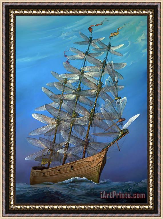 Vladimir Kush In Full Sail Framed Print