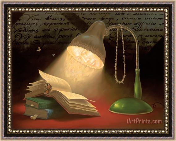 Vladimir Kush Reading Lamp Framed Print