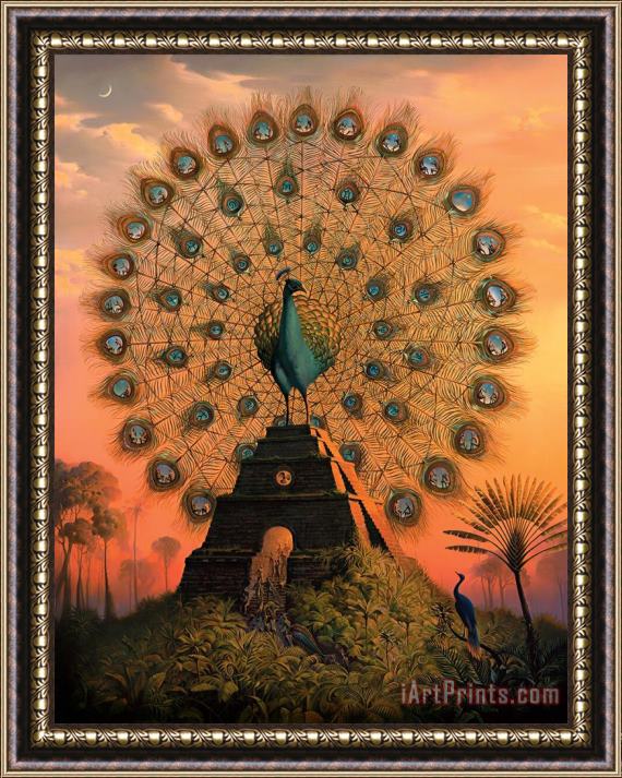 Vladimir Kush Sacred Bird of Yucatan Framed Painting