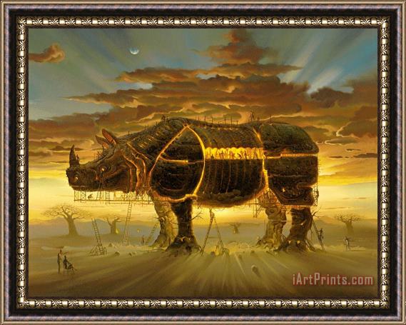 Vladimir Kush Trojan Horse Framed Painting