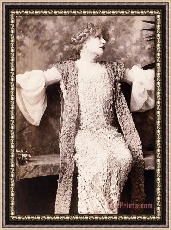 W. & D. Downey Sarah Bernhardt in Francesca De Rimini Framed Print