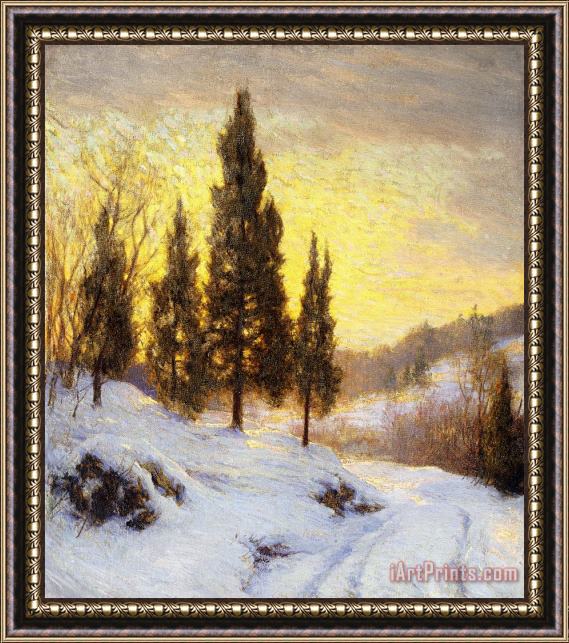 Walter Launt Palmer Winter Sundown Framed Painting