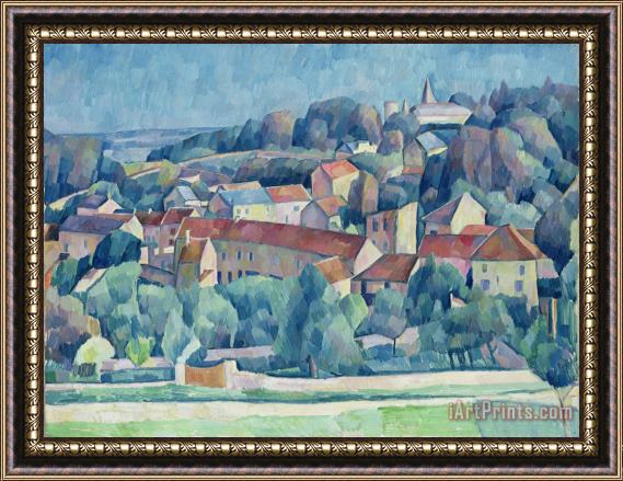 Walter Rosam Hardricourt Village and Castle Framed Painting
