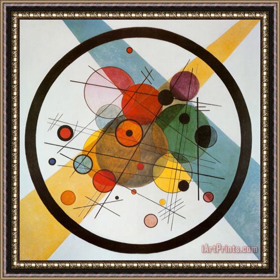 Wassily Kandinsky Circles in a Circle Framed Painting