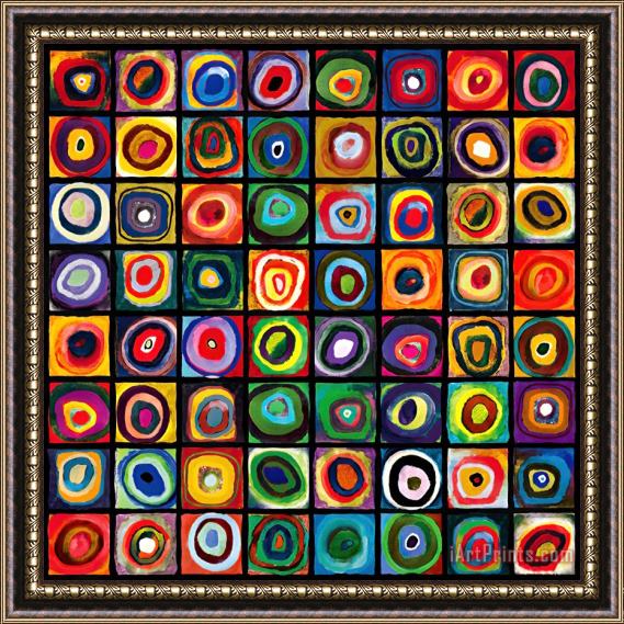 Wassily Kandinsky Color of Squares Framed Print
