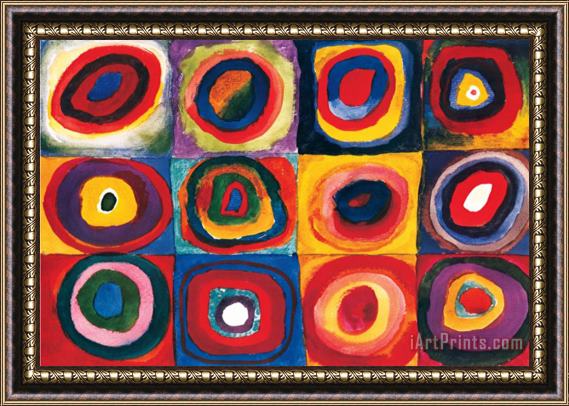 Wassily Kandinsky Color Study of Squares Framed Print