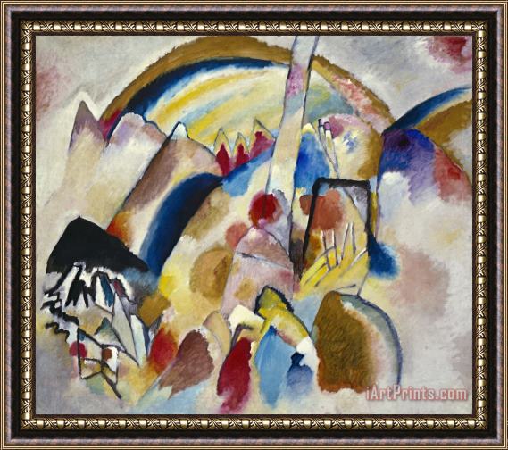 Wassily Kandinsky Landscape with Red Spots, No. 2 Framed Painting