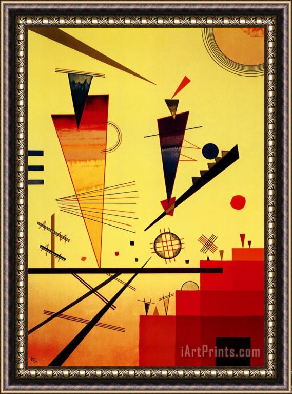 Wassily Kandinsky Merry Structure Framed Painting