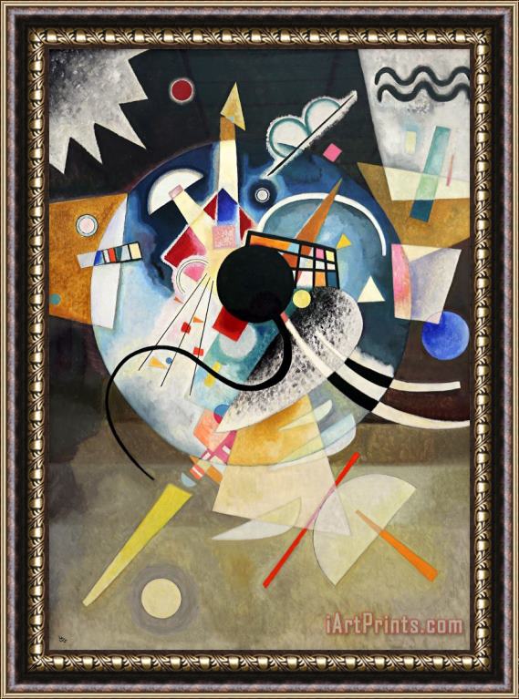Wassily Kandinsky Un Centro 2, 1924 Framed Painting