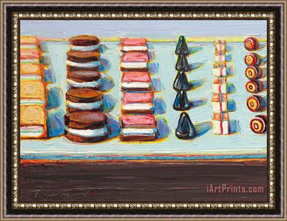Wayne Thiebaud Confection Rows, 2002 Framed Print