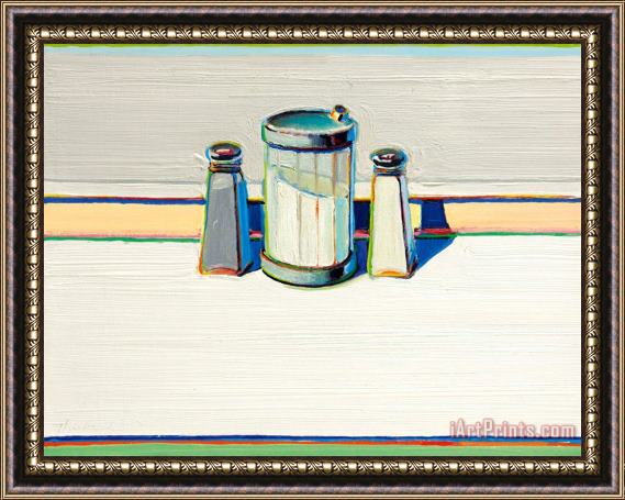 Wayne Thiebaud Salt, Sugar And Pepper, 1970 Framed Painting
