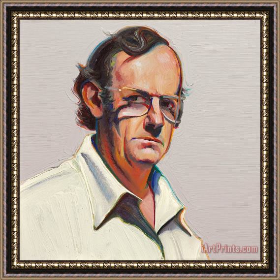 Wayne Thiebaud Self Portrait, 1973 Framed Painting