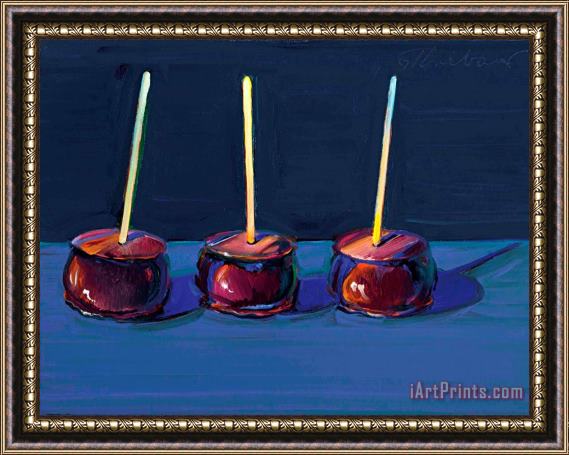 Wayne Thiebaud Three Candied Apples, 1999 Framed Print