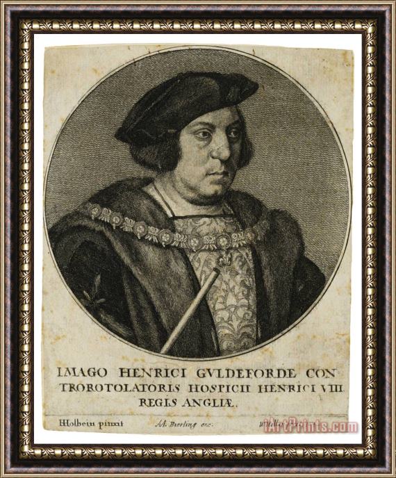 Wenceslaus Hollar Portrait of Sir Henry Guildford Framed Print