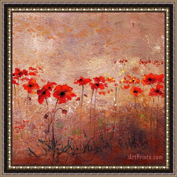Wendy Kroeker Field Poppies 1 Framed Painting