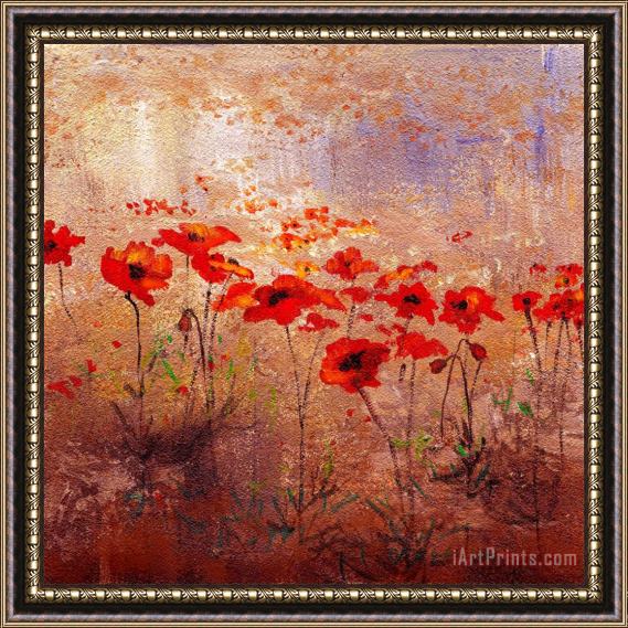 Wendy Kroeker Field Poppies 2 Framed Painting