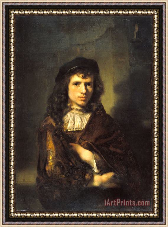 Willem Drost Portrait of a Young Man Framed Print