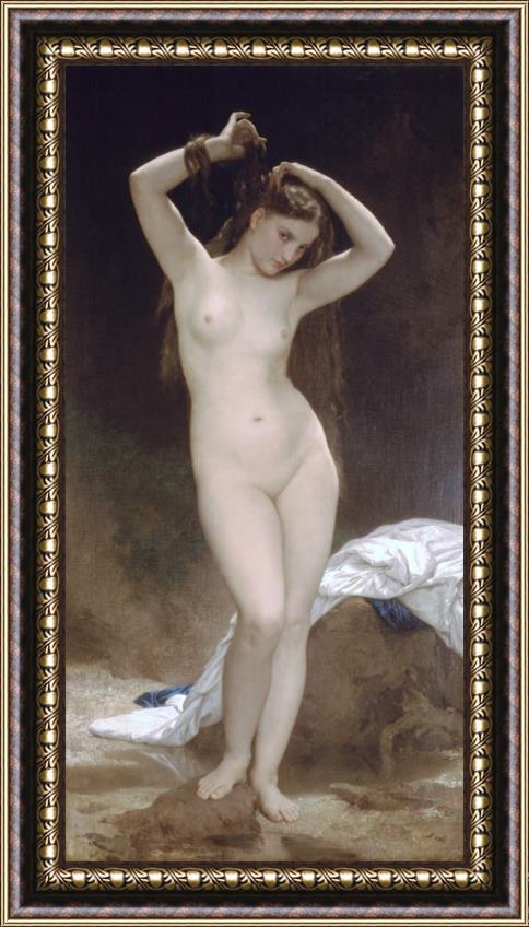 William Adolphe Bouguereau Baigneuse Or Bather Framed Print