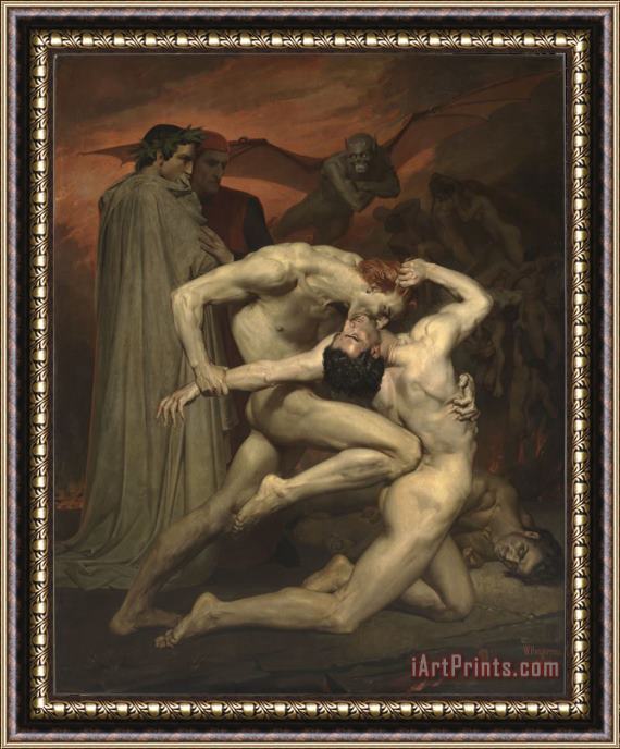 William Adolphe Bouguereau Dante And Virgile Framed Painting