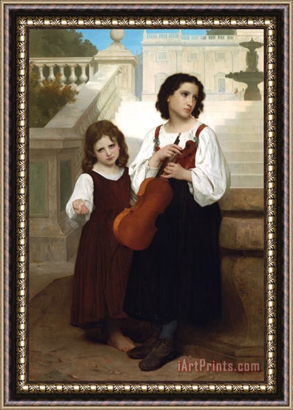 William Adolphe Bouguereau Far From Home Framed Print