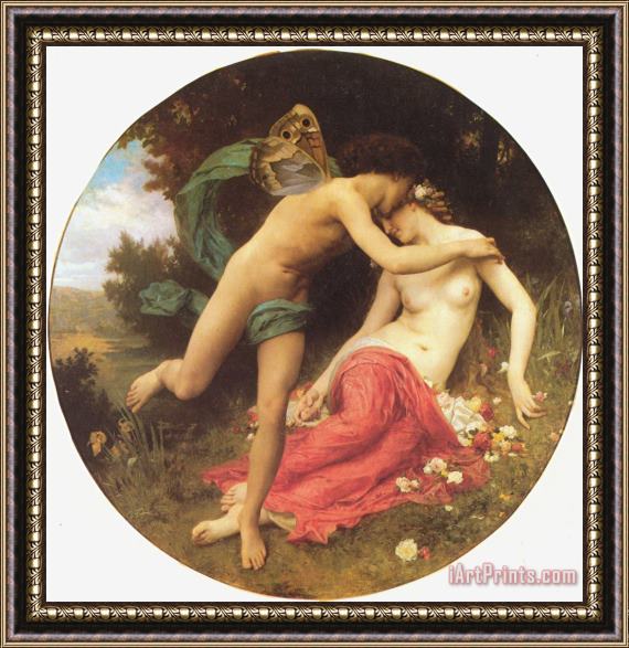 William Adolphe Bouguereau Flora And Zephyr (1875) Framed Painting