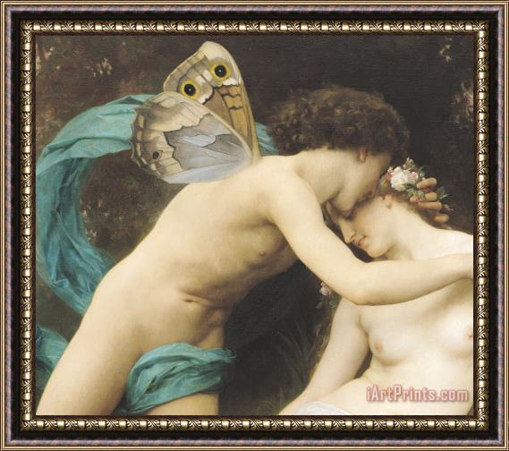 William Adolphe Bouguereau Flora and Zephyr Framed Painting