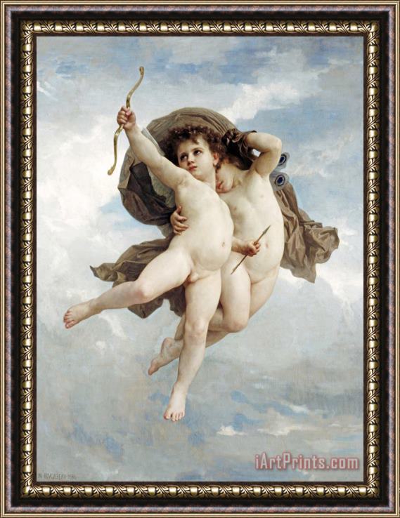 William Adolphe Bouguereau L'amour Vainqueur Framed Painting
