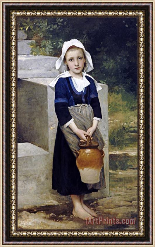 William Adolphe Bouguereau La Fille D'eau Framed Painting