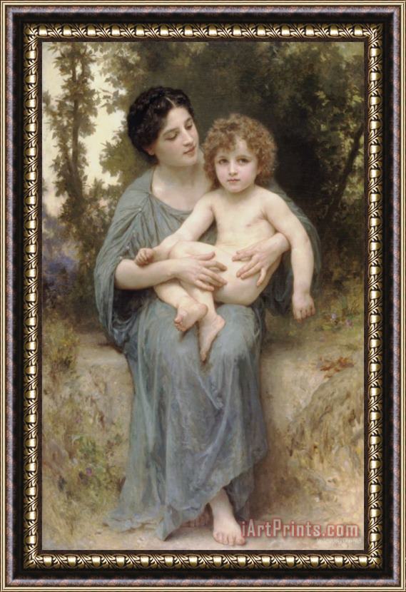 William Adolphe Bouguereau Little Brother Framed Painting