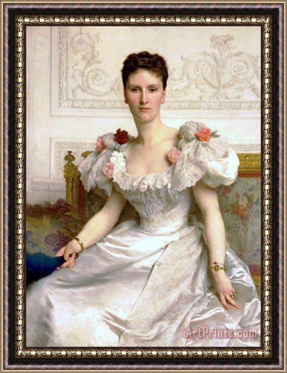 William Adolphe Bouguereau Madam The Countess of Cambaceres Framed Painting