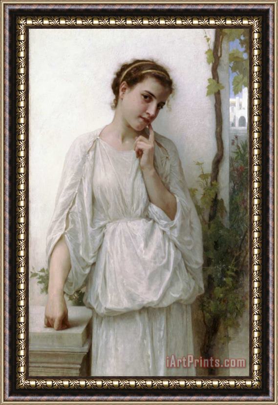 William Adolphe Bouguereau Revery Framed Painting