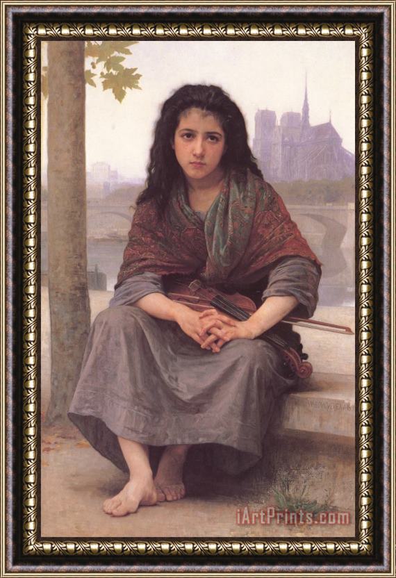 William Adolphe Bouguereau The Bohemian Framed Painting