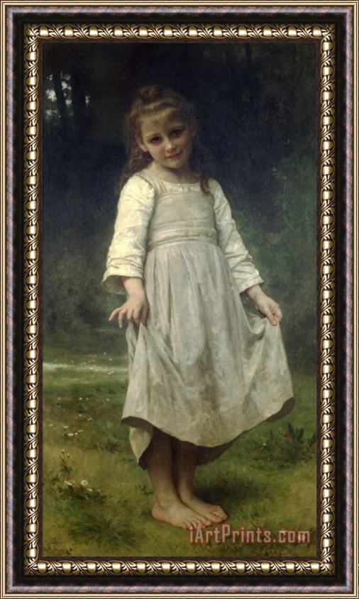 William Adolphe Bouguereau The Curtsey Framed Print