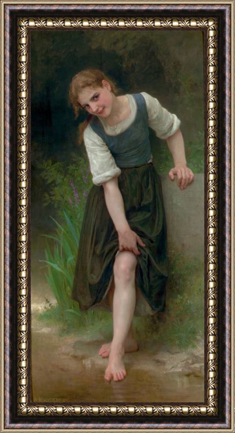 William Adolphe Bouguereau The Ford Framed Print