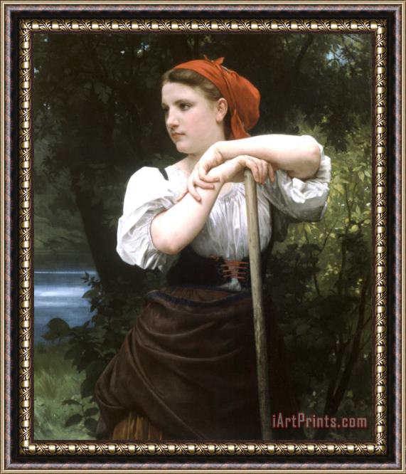 William Adolphe Bouguereau The Haymaker Framed Painting