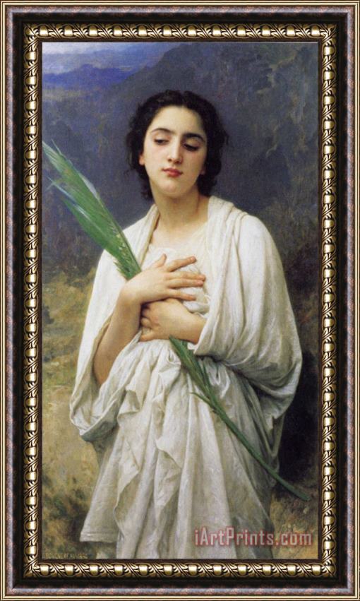 William Adolphe Bouguereau The Palm Leaf Framed Painting
