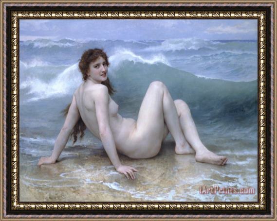 William Adolphe Bouguereau The Wave Framed Painting