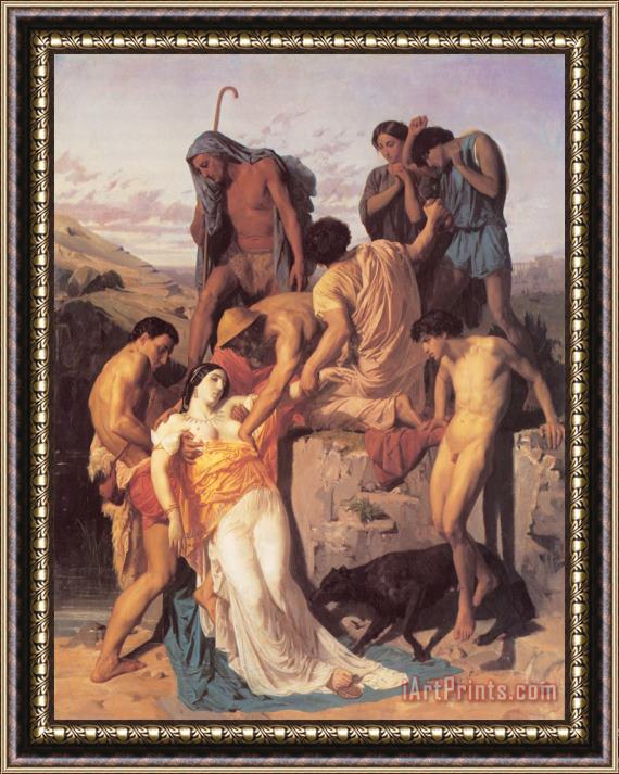 William Adolphe Bouguereau Zenobia Found by Shepherds on The Banks of The Araxes Framed Painting