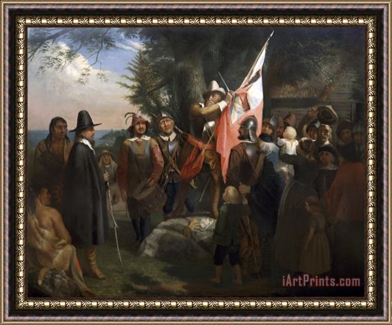 William Allen Wall Endicott And The Red Cross Framed Painting