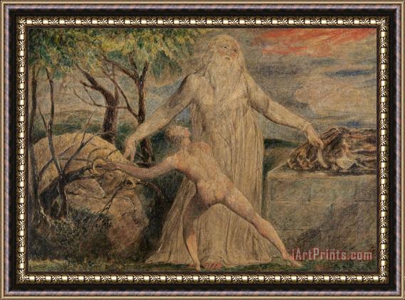 William Blake Abraham And Isaac Framed Print