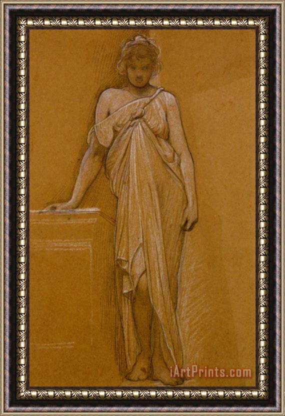 William Blake Study of a Classical Maiden Framed Painting