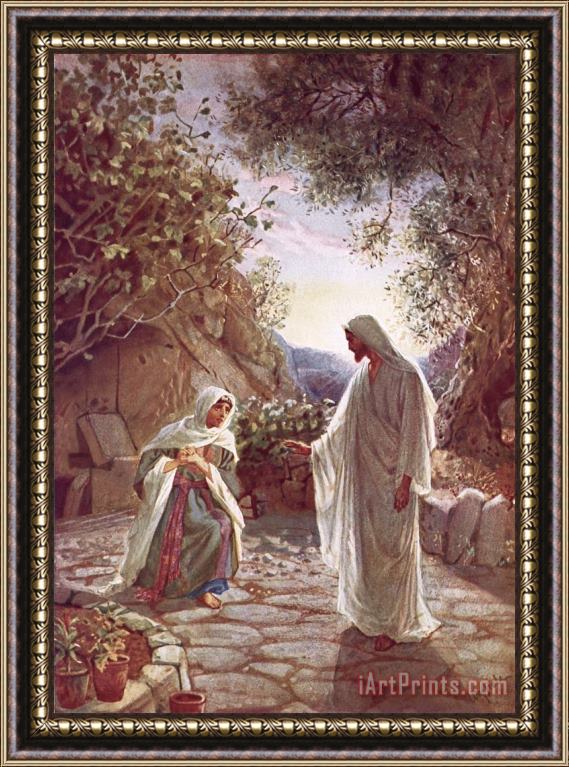 William Brassey Hole Jesus revealing himself to Mary Magdalene Framed Print