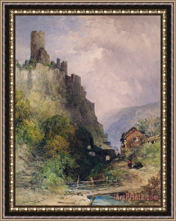 William Callow  The Castle of Katz on the Rhine Framed Painting