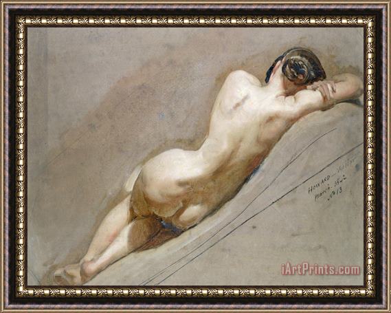 William Edward Frost Life study of the female figure Framed Print