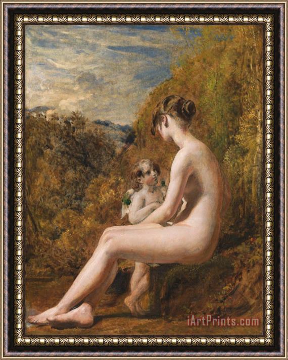 William Etty Venus and Cupid Framed Print