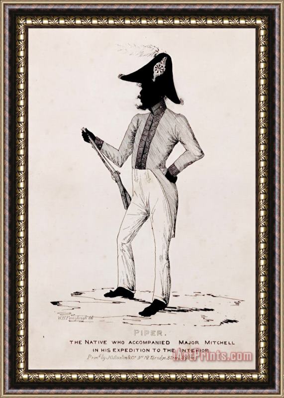 William Fernyhough Piper, The Native Who Accompanied Major Mitchell in His Expedition to The Interior Framed Painting