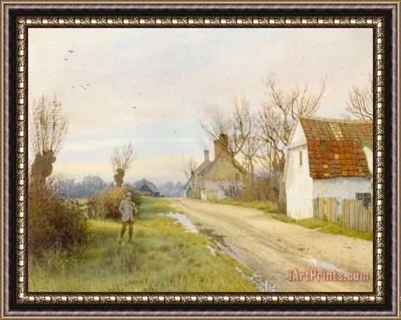 William Fraser Garden Hemingford Grey, Near St. Ives, Huntingdonshire Framed Painting