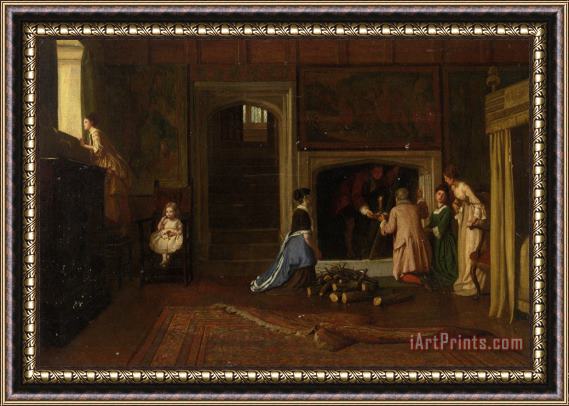 William Frederick Yeames The Jacobites Escape The Punch Room Framed Print